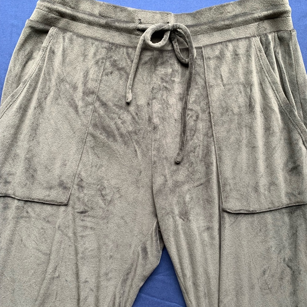 Velvet grey sweat-pant joggers
